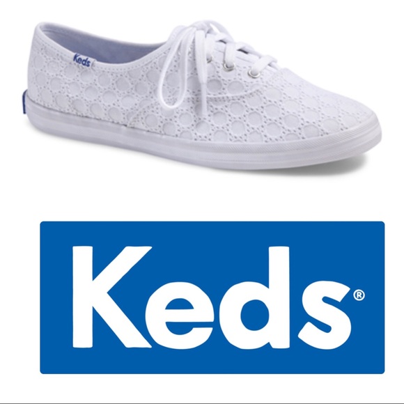 white eyelet lace keds